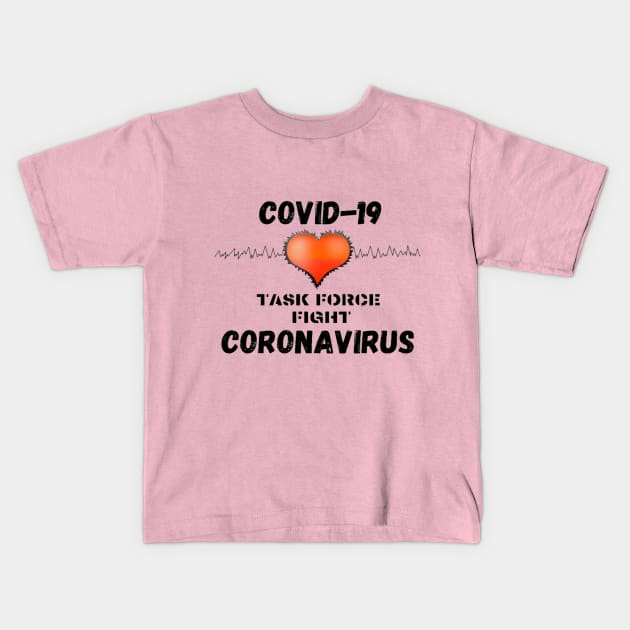 Lets Fight Coronavirus Kids T-Shirt by Artistic Design